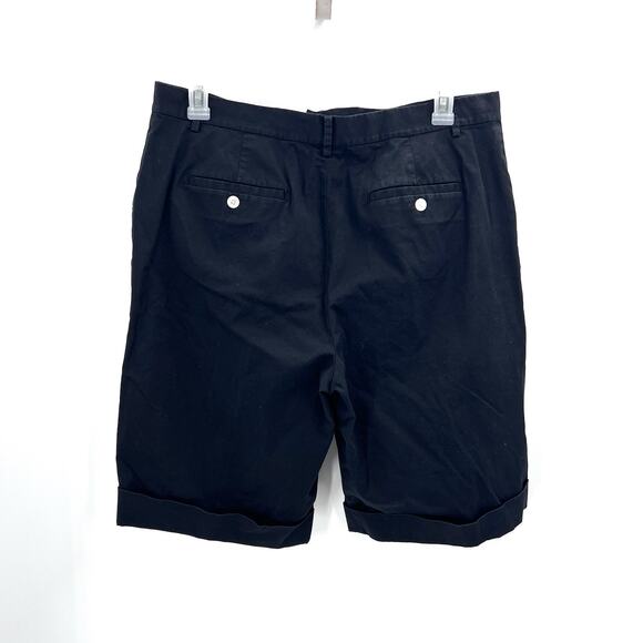 Ralph Lauren Active Black Cotton Cuffed Bermuda Shorts Womens Size 16 - Picture 3 of 4